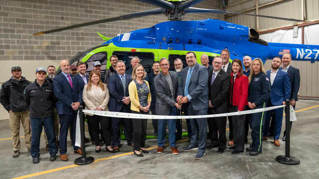 ChristianaCare and Air Methods Celebrate Ribbon Cutting of New H145 D3 Aircraft