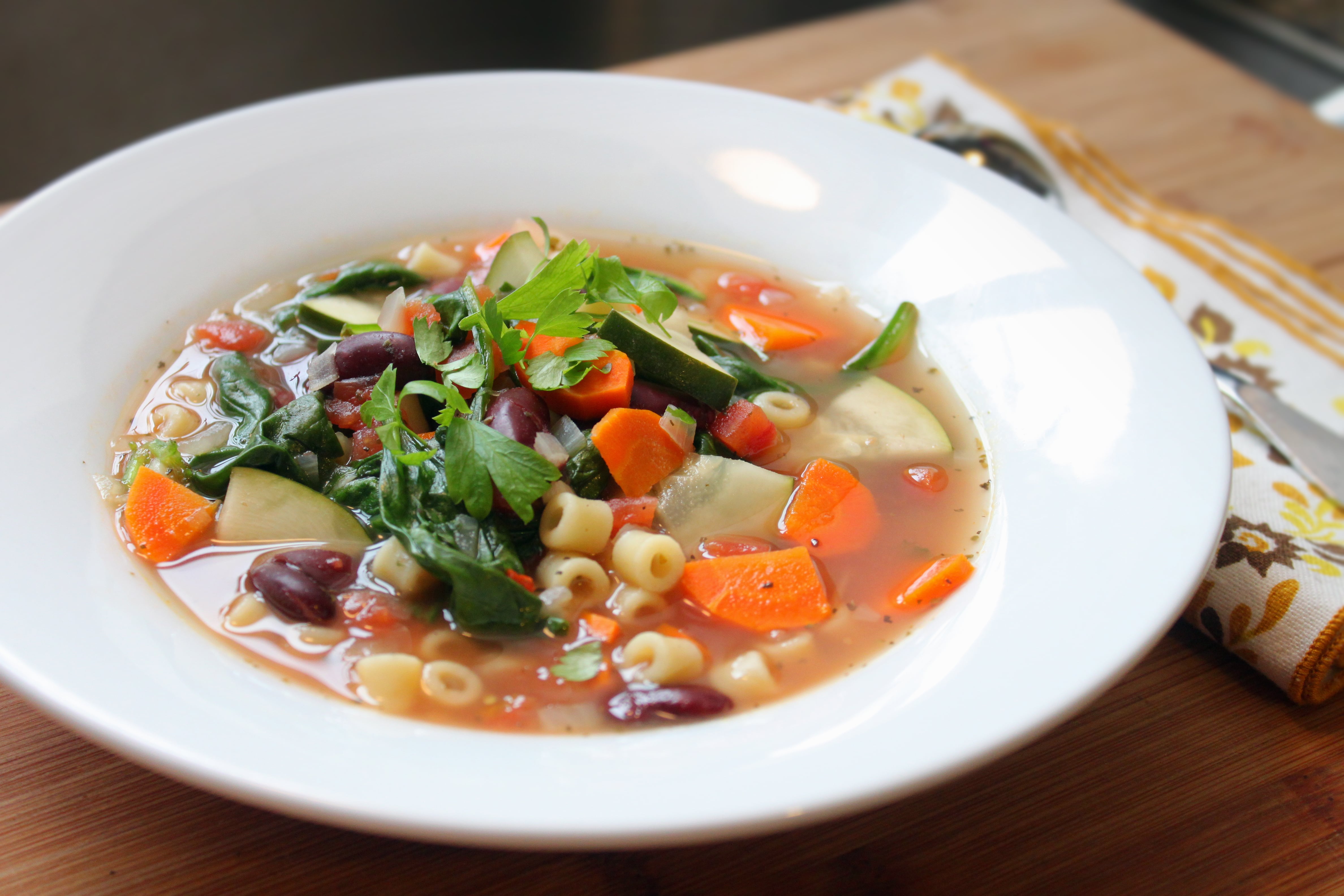 Soup night! Make some minestrone