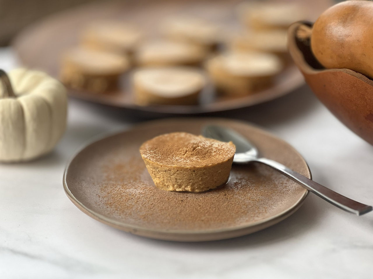 Personal Pumpkin Spice Cheesecakes